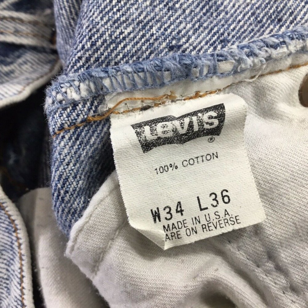 Vintage Levis 550~Acid Wash~Tall~Tapered Leg~USA~ - Picture 8 of 10